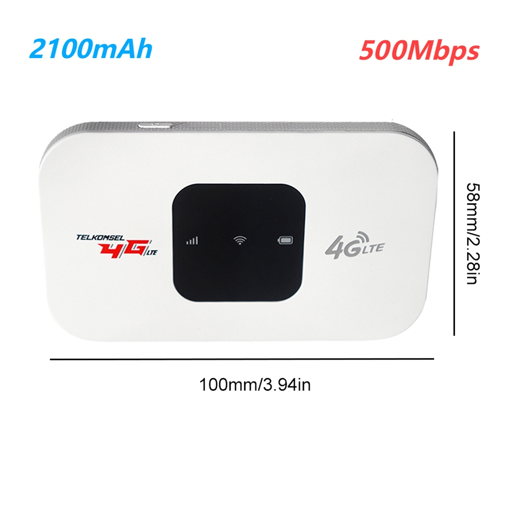Jual 500Mbps 4G modem LTE SIM Card Mobile WiFi Router Built in battery ...
