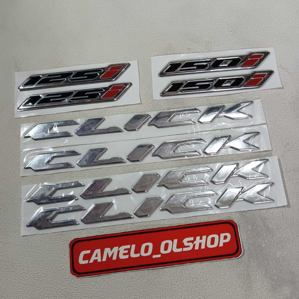 Jual emblem bodi click timbul bahan resin / emblem bodi sepasang click ...