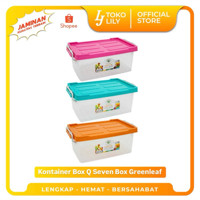 Jual Kontainer Box Plastik Bening Transparan Q-Seven Greenleaf | Shopee ...