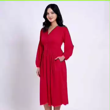Jollie Dress Full Kancing Long Sleeves Casual Dress