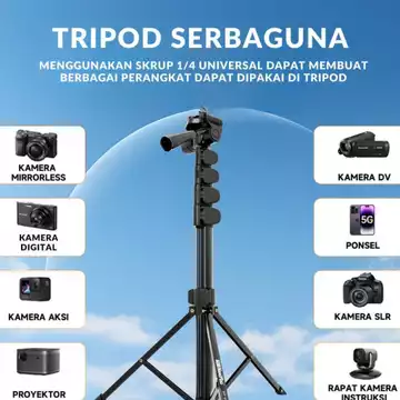 Neepho 2588 Tripod Multifungsi Photography Kamera Cellphone DSLR Aluminium Holder Accessories