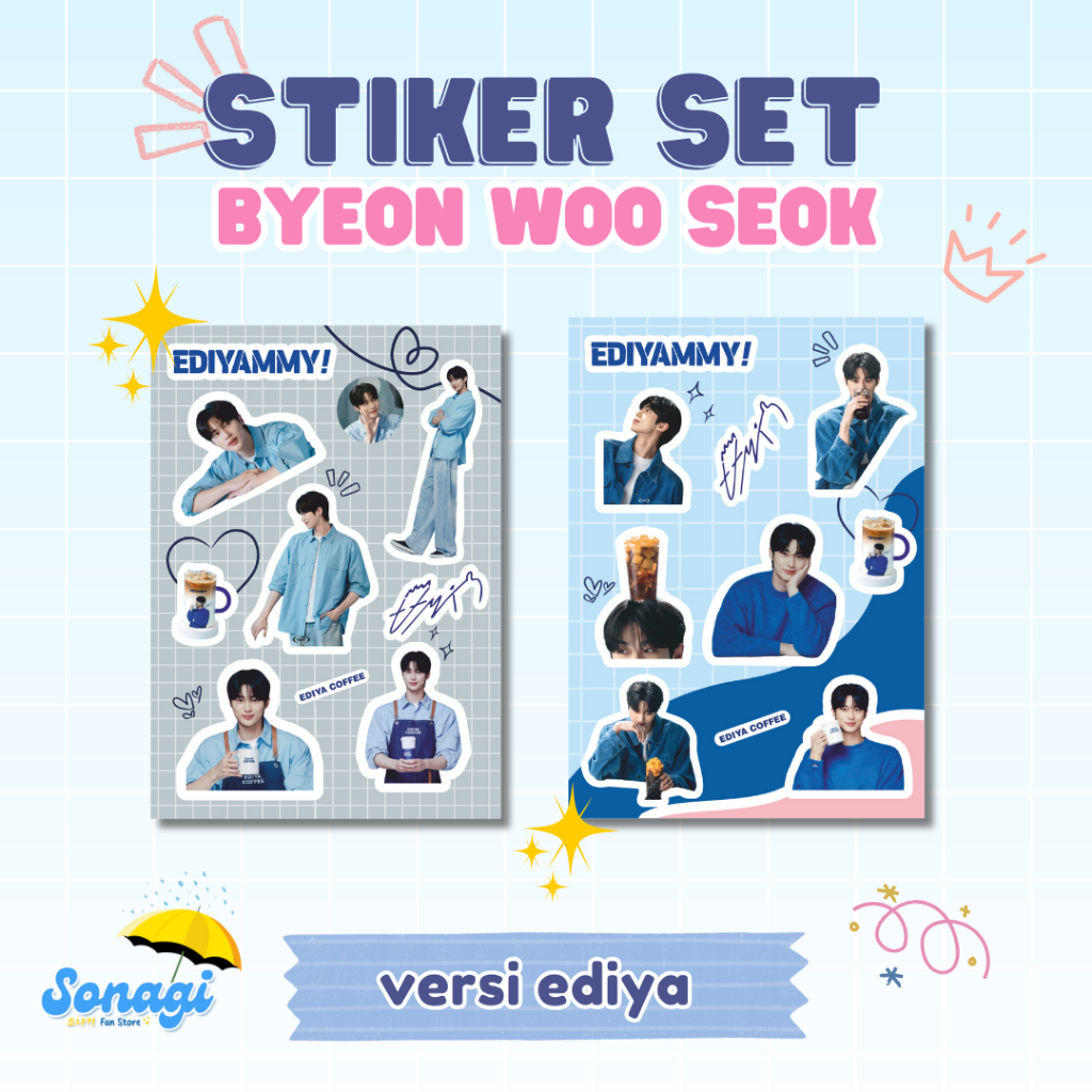 Jual Sticker Cut Sheet/Pack Aktor Kdrama BWS Byeon Woo Seok Kpop A6 ...
