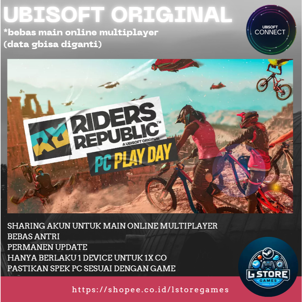 Jual Riders Republic Original Ubisoft Bisa Online Multiplayer Coop Game ...