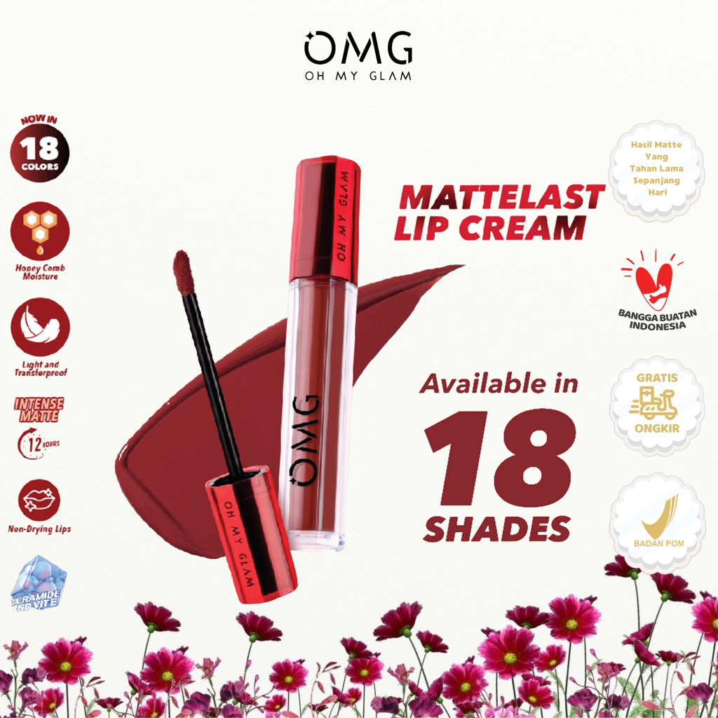 Jual OMG OH MY GLAM Matte Kiss Lip Cream 3.5g | Socialite Edition ...