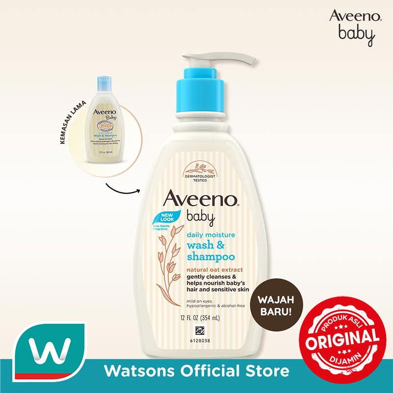 Jual Aveeno Baby Daily Moisture Wash & Shampoo 354ml | Shopee Indonesia