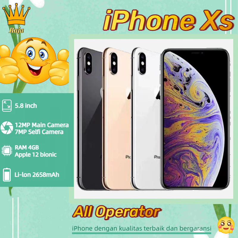 Jual iPhone XS 64GB 256GB Second-hand RAM 4G A12 Bionic Chip Fullset ...