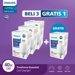 Philips Paket Lampu Lebih Cuan Beli 3 Gratis 1 Radiantline Trueforce 40W 6500k Putih