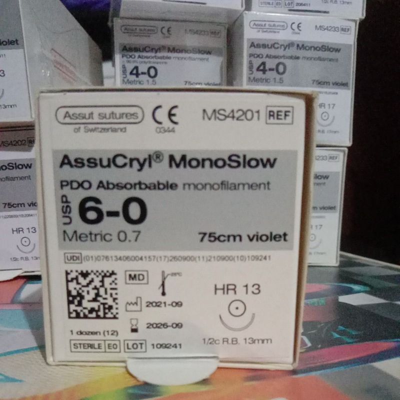 Jual Benang Jahit AssuCryl MonoSlow 6 0 Taper HR 13 PDO Absorbable ...