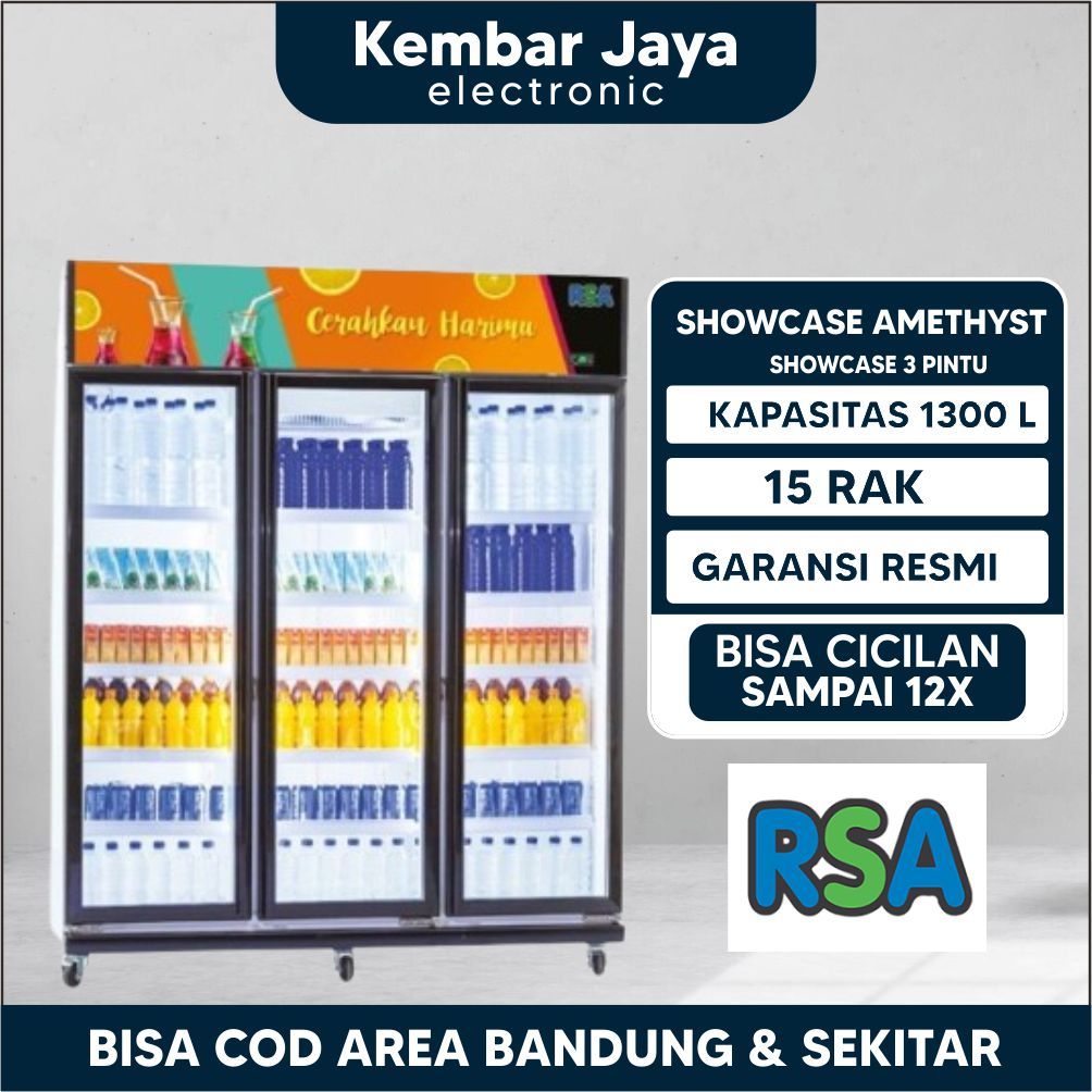 Jual RSA Showcase 3 pintu AMETHYST Display Chiller Cooler 1280 Liter ...
