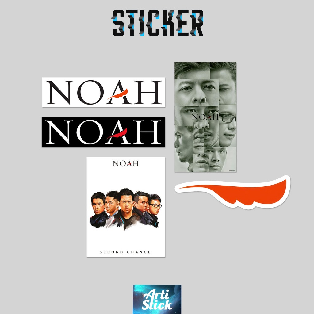 Jual (5 PCS) Sticker Pack Band Series NOAH | Vinyl Laminasi anti air ...
