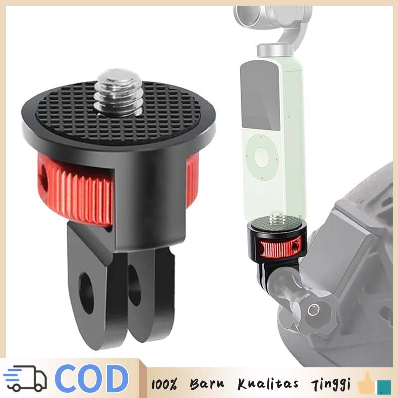 Jual Action Kamera Mount Adapter Ke 1/4 Female Adaptor Tripod Aluminium ...