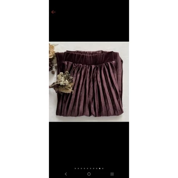 Rok Bludru Rok Velvet Bulu Panjang Plisket Maxi Krrja Polos Lemnut Premium