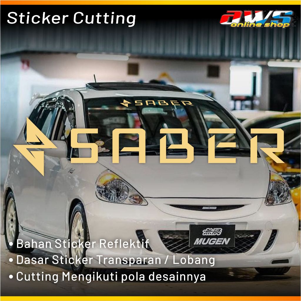 Jual Sticker Cutting SABER Industries Kaca Mobil | Shopee Indonesia