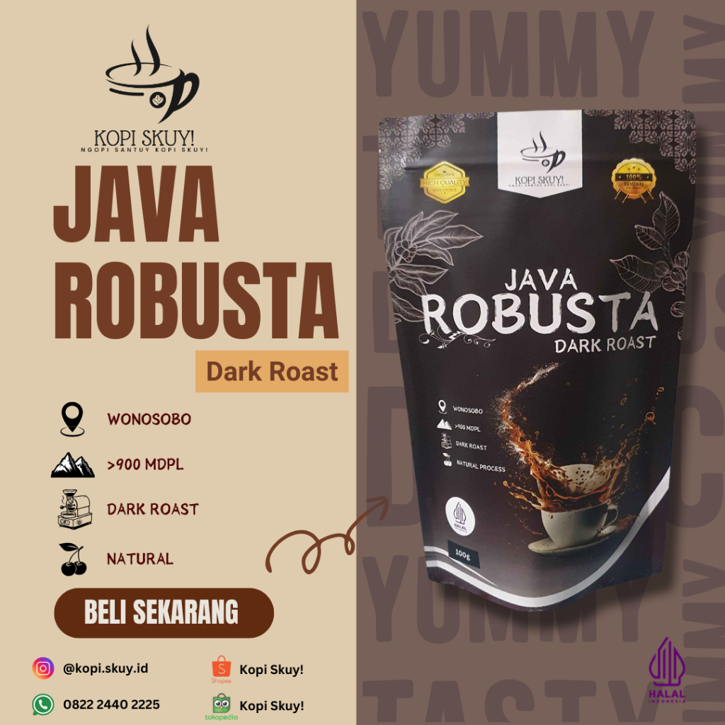 Jual Kopi Skuy! Java Robusta Dark - Bubuk Kopi 100 Gr | Shopee Indonesia