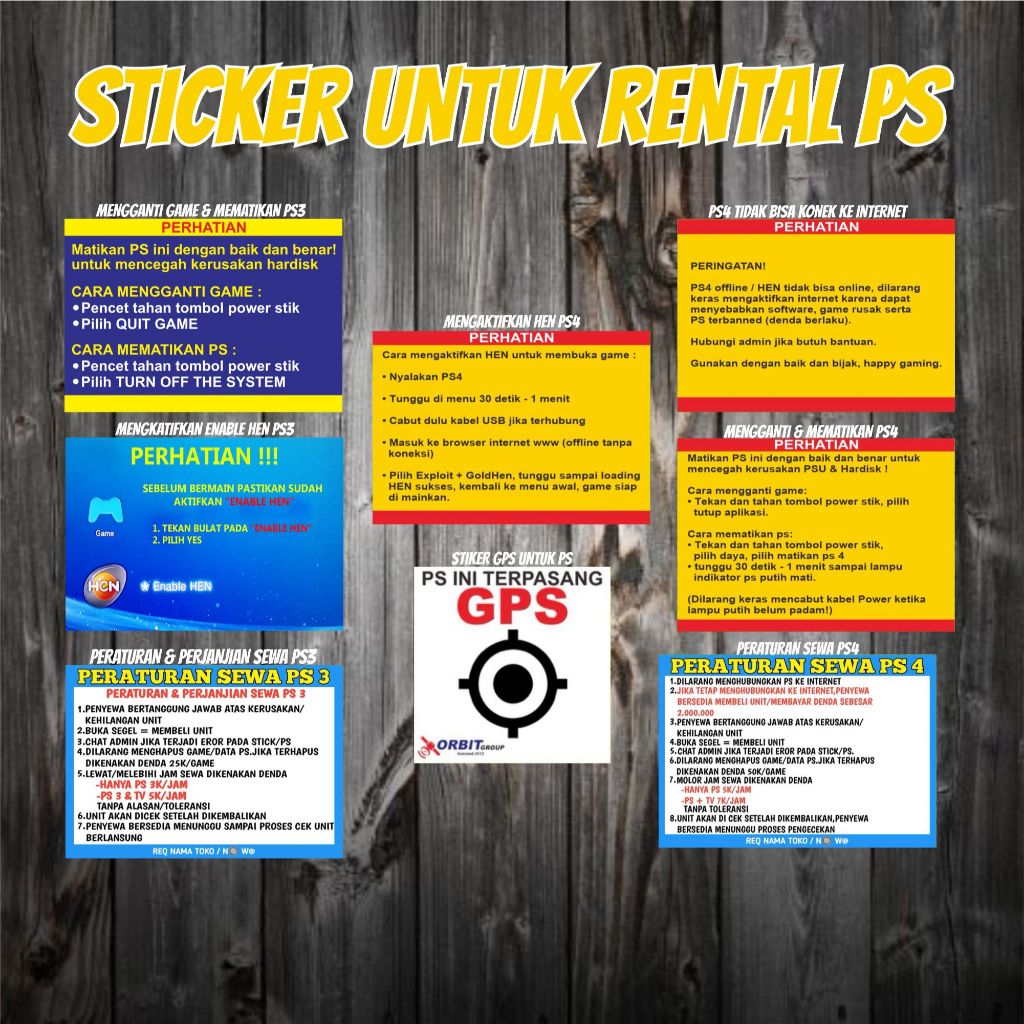 Jual STIKER RENTAL PS , STICKER UNTUK RENTAL PS, STICKER UNTUK RENTAL ...