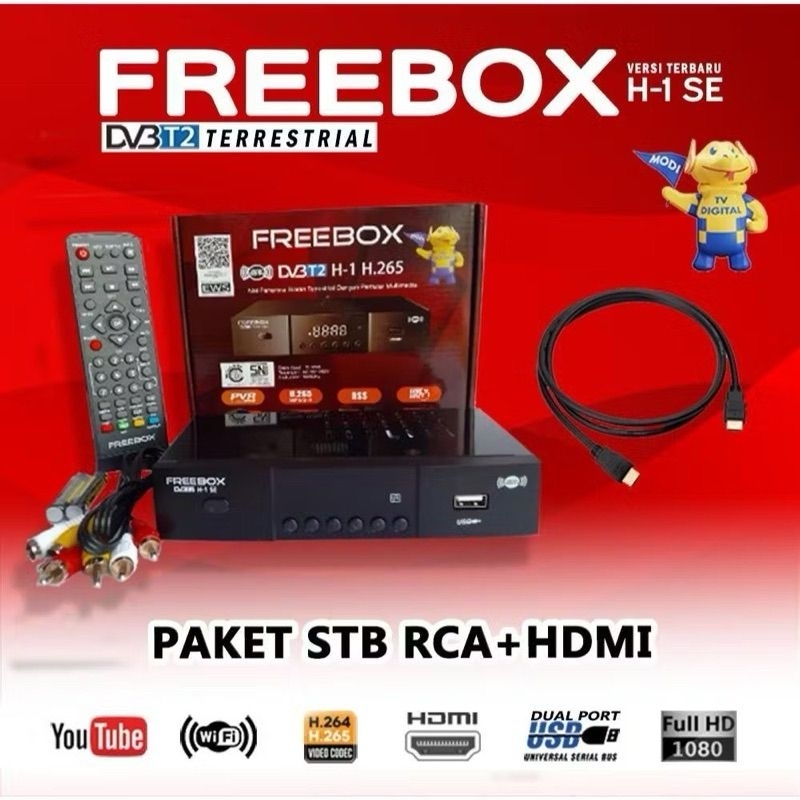 Jual FREEBOX STB H-1 CHIPSET SUNPLUS PAKET KOMPLIT BODY METAL | Shopee ...