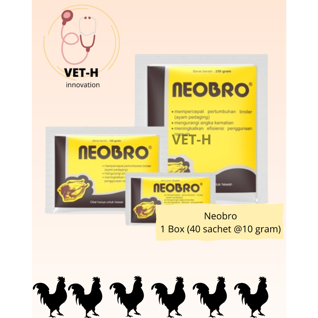Jual Neobro 10 gram (1 box isi 30 sachet) Medion – Multivitamin ayam ...