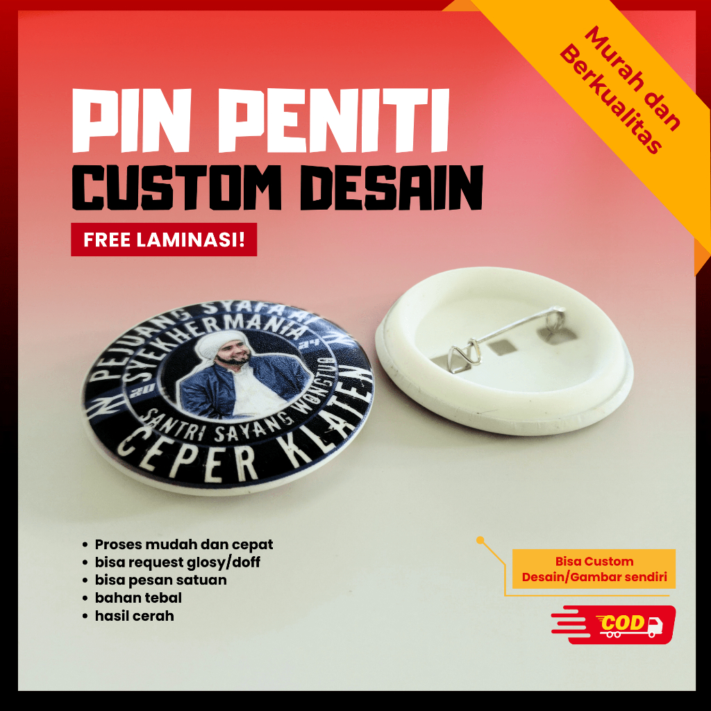 Jual PIN & GANCI CUSTOM BROSS MURAH DOFF GLOSSY 32mm, 44mm, 58mm, 75mm ...