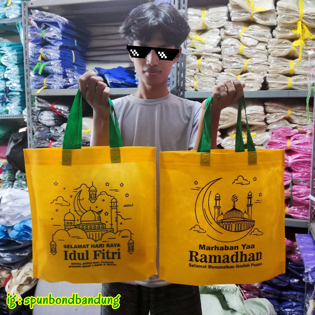 Tas lebaran idul fitri new 35x33x8cm idulfitri hari raya marhaban ya ramadhan