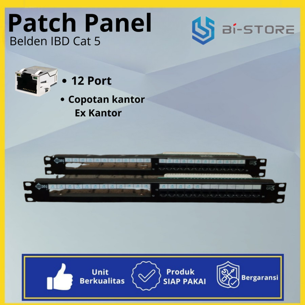 Jual Patch Panel Belden IBDN Cat 5 12 Port IBDN PowerSum Cat5 | Shopee ...