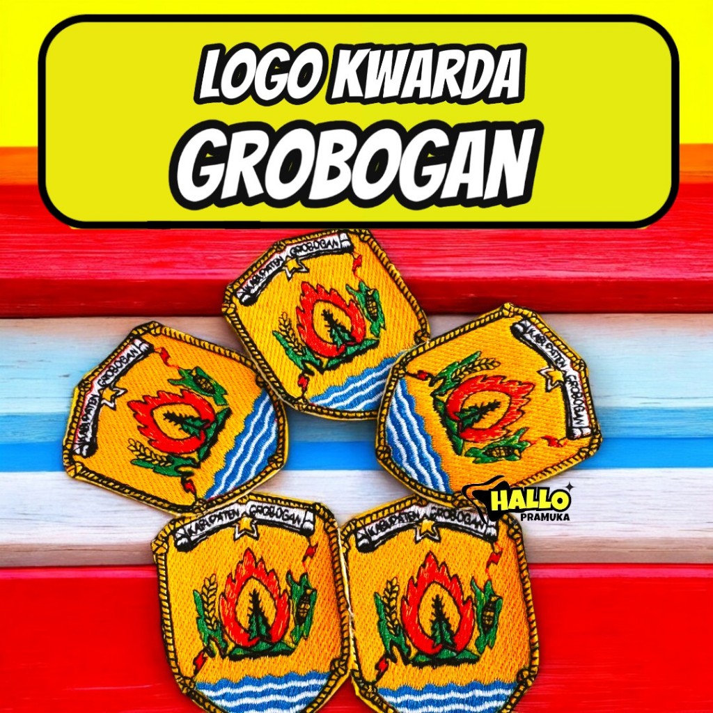 Jual Bed logo Kwarda Grobogan Full Bordir / logo kabupaten grobogan ...