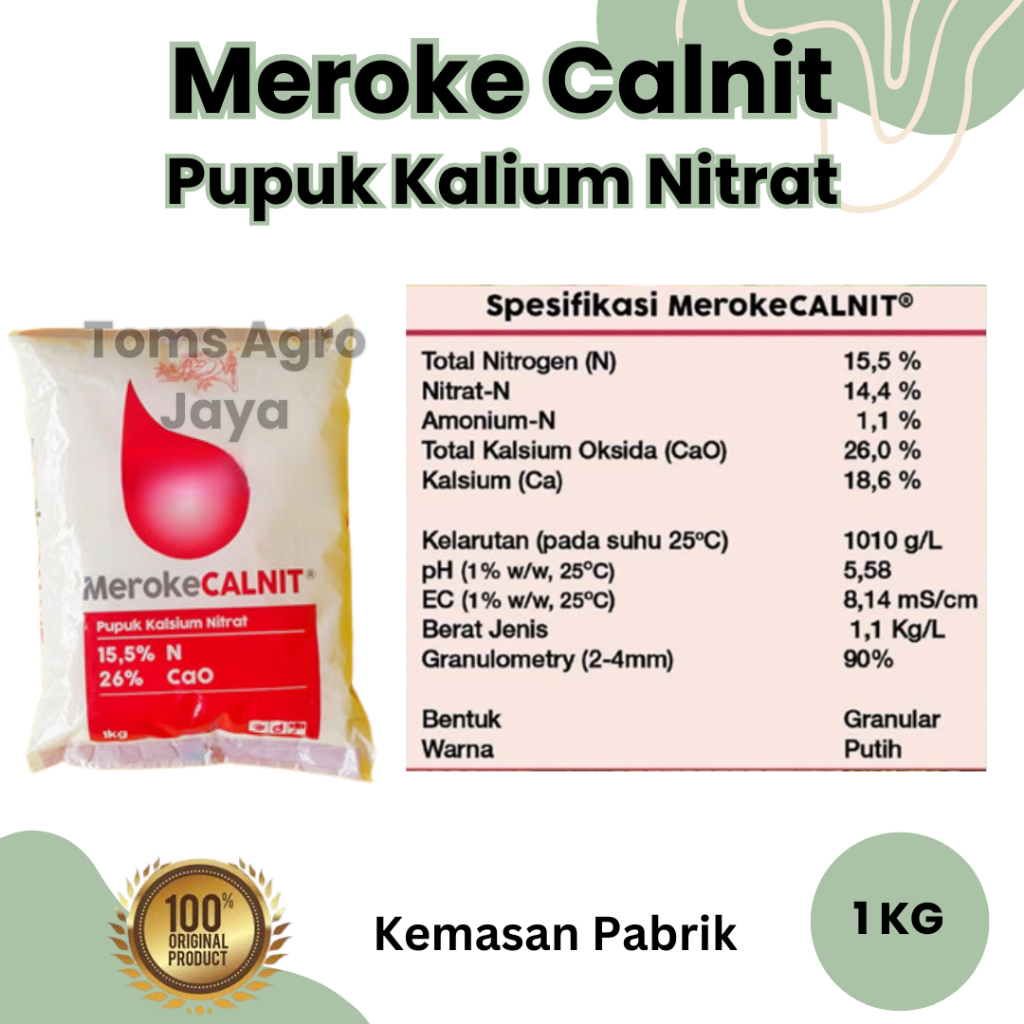 Jual Calnit Meroke 1 Kg Pupuk Kalsium Nitrat | Shopee Indonesia