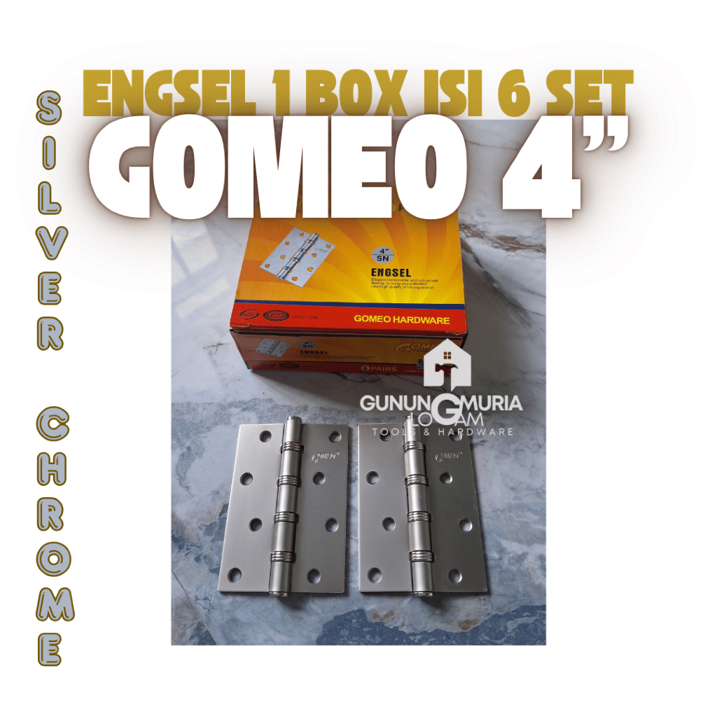 Jual 1 BOX isi 6 SET/6 Pasang (12 Biji) Engsel Pintu Rumah Engsel ...