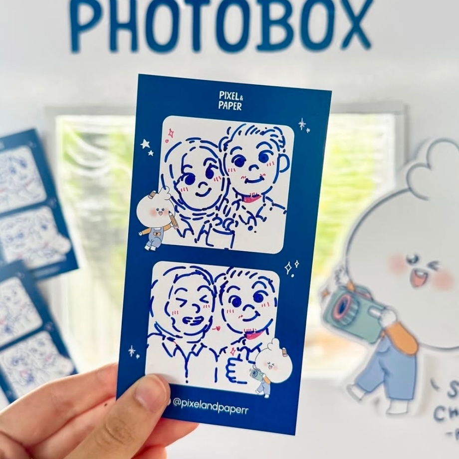 Jual (HARDCOPY) Potrait Sketch Photobox Kado Ulangtahun Self Potrait ...