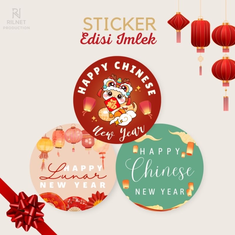 Jual Sticker / Label Imlek - Lunar New Year - Chinese - CNY [1 pcs ...