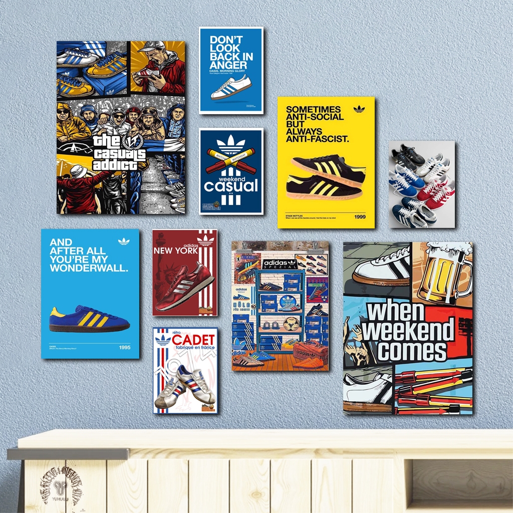 Hiasan Dinding Aesthetic Poster Cassual Addidas  Pajangan Dekor Walldecor Modern Vintage - CSL