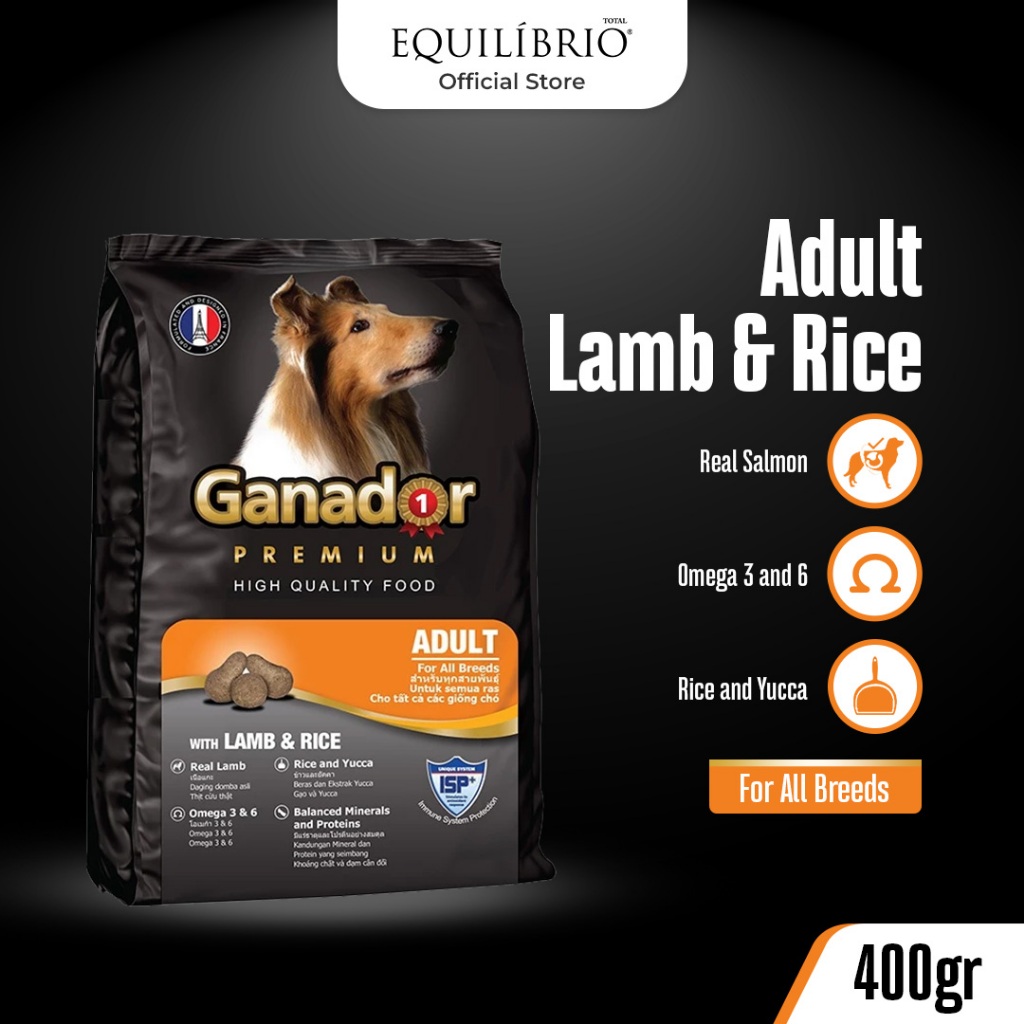 Jual Ganador Premium Lamb & Rice 400 gr - Makanan Kering Anjing - Dog ...