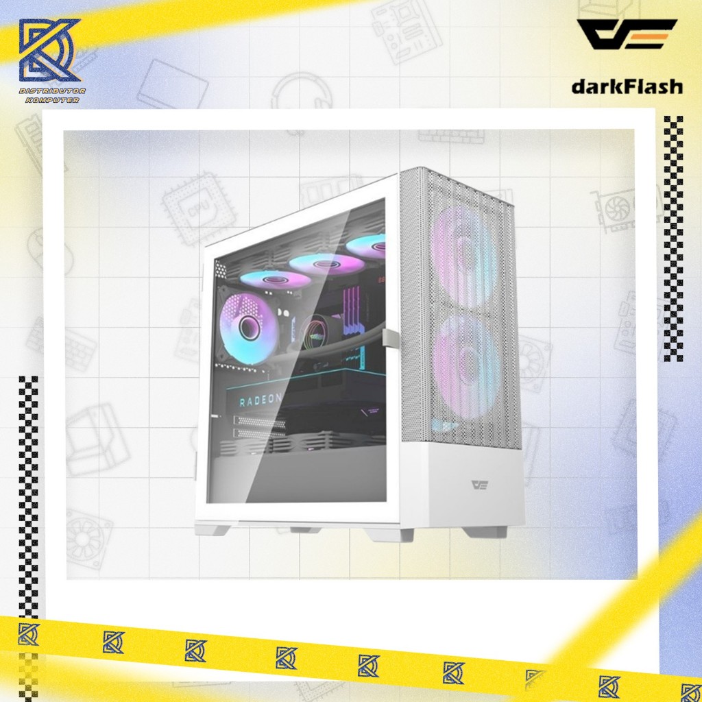 Jual Darkflash PC Casing DK415M - Micro ATX Tempered Glass PC Case ...