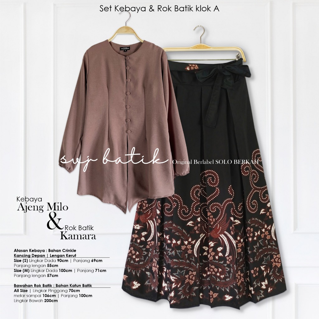 Jual Setelan wanita rok batik set atasan kebaya kondangan modern ...