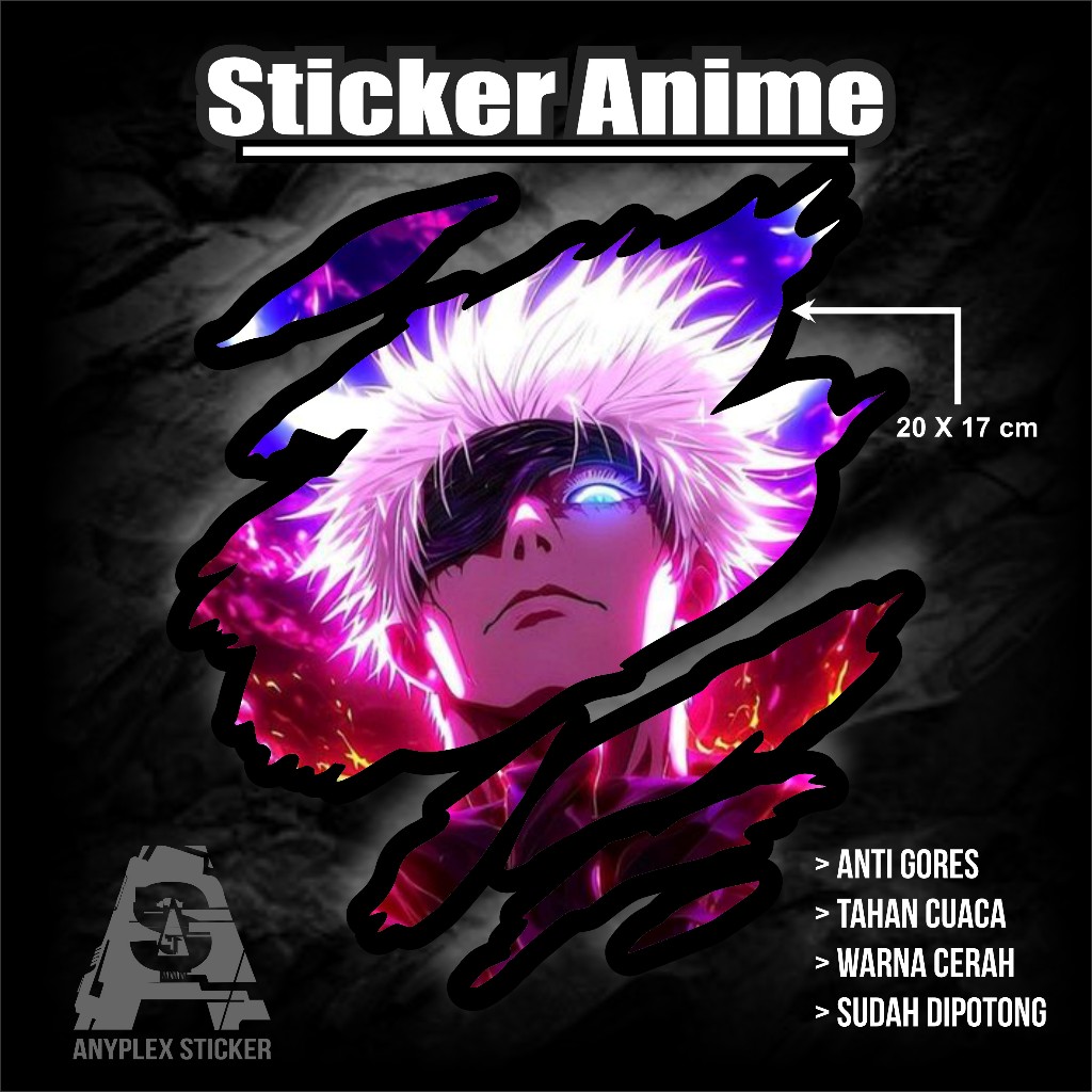 Jual STIKER ANIME JUJUTSU KAISEN GOJO SATORU UNTUK MOTOR MOBIL PC ...