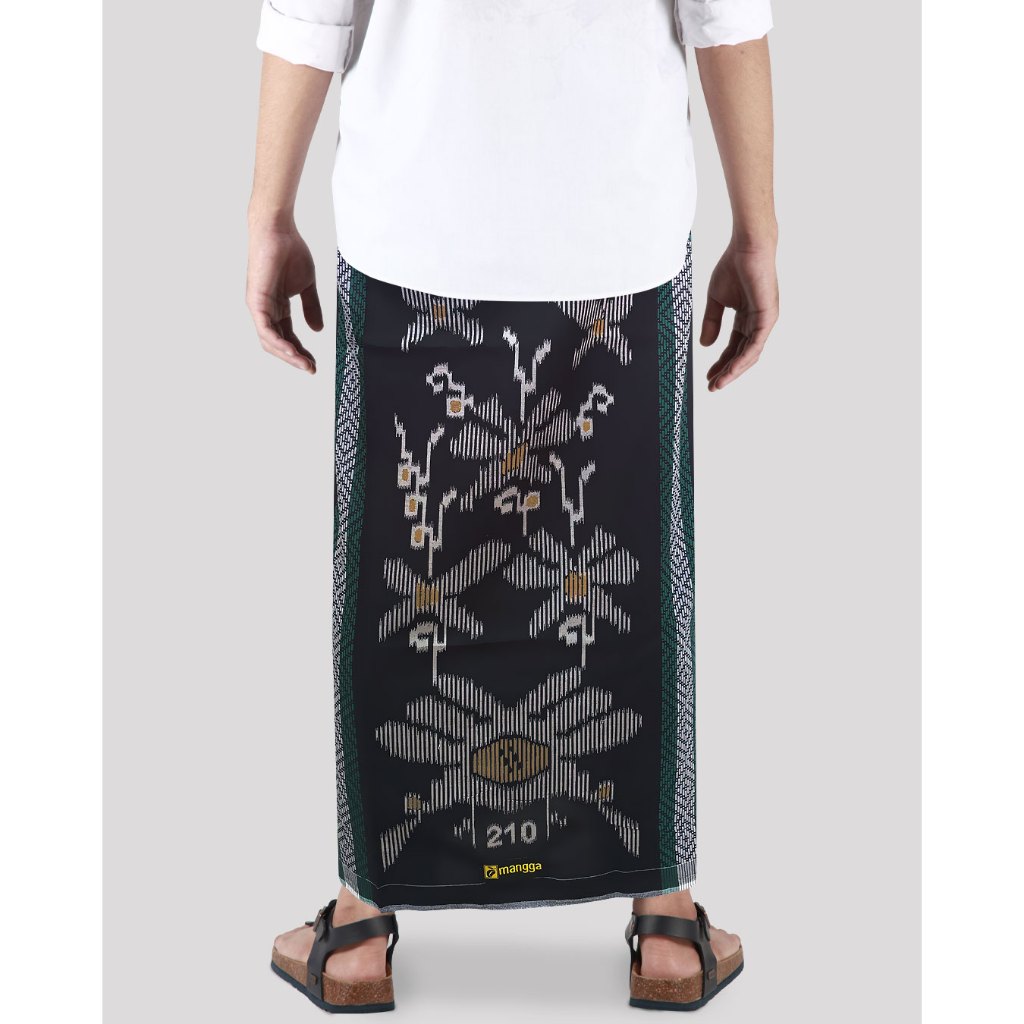 Jual Sarung Mangga Millenium Kembang Dobby Hitam Garis Hijau MK108 ...