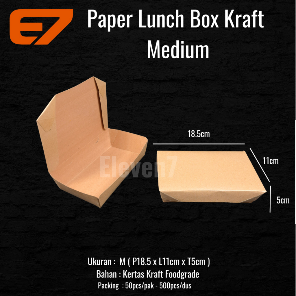 Jual Paper Lunch Box Kraft Ukr M - Kotak Makan Kertas Kraft, Lunch Box ...