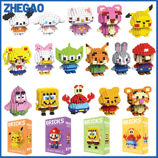 ZHEGAO Mainan karakter kartun Bricks DIY karakter kartun Puzzle Sanrio Mainan Anak Perempuan