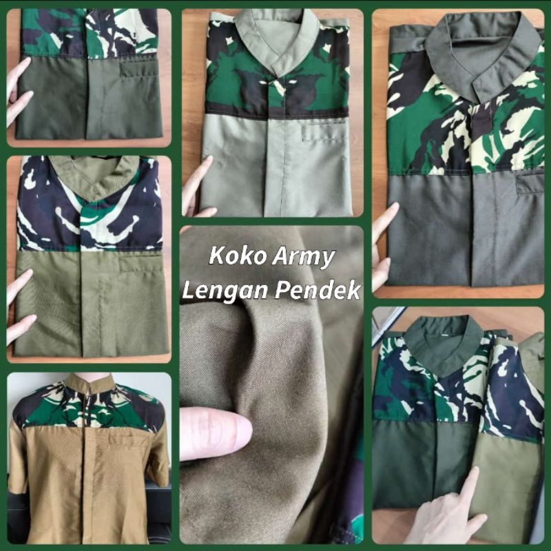 Jual Baju Koko Army Loreng TNI | Shopee Indonesia