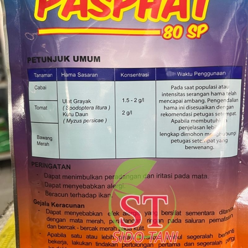 Jual Insektisida Pasphat 100gram insektisida asefat 80SP diatasnya ...