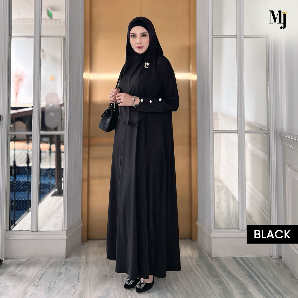 Jual Muja Style Yasira Abaya Set Hijab by Mulan Jameela | Shopee Indonesia