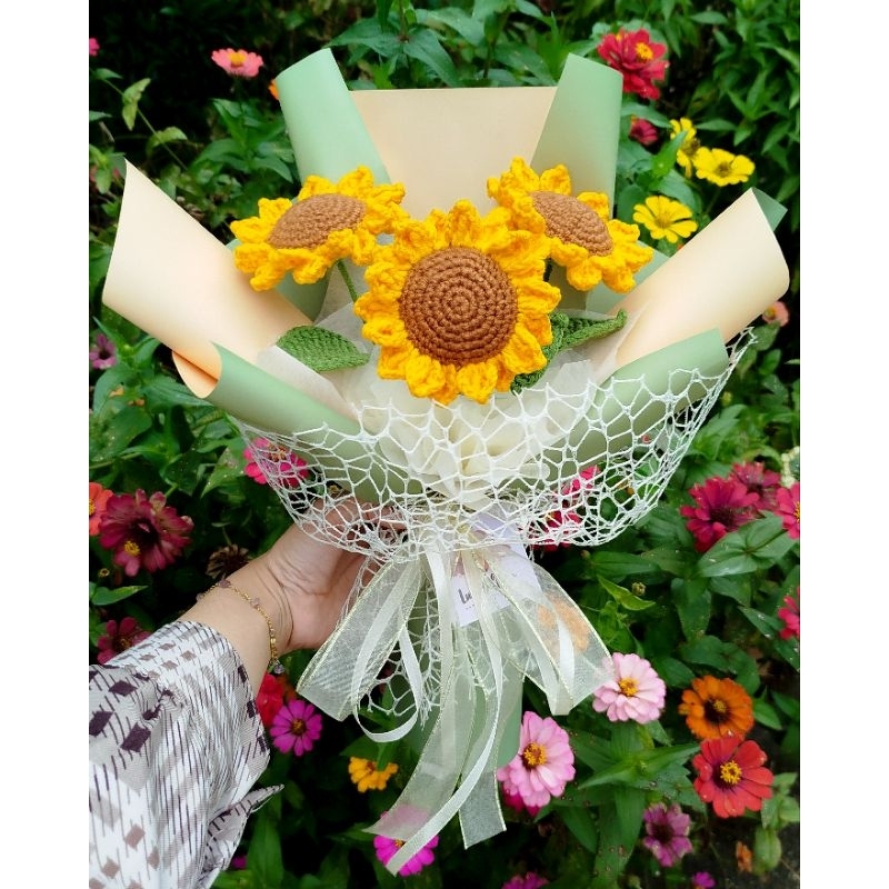 Jual Buket matahari rajut crochet | Shopee Indonesia