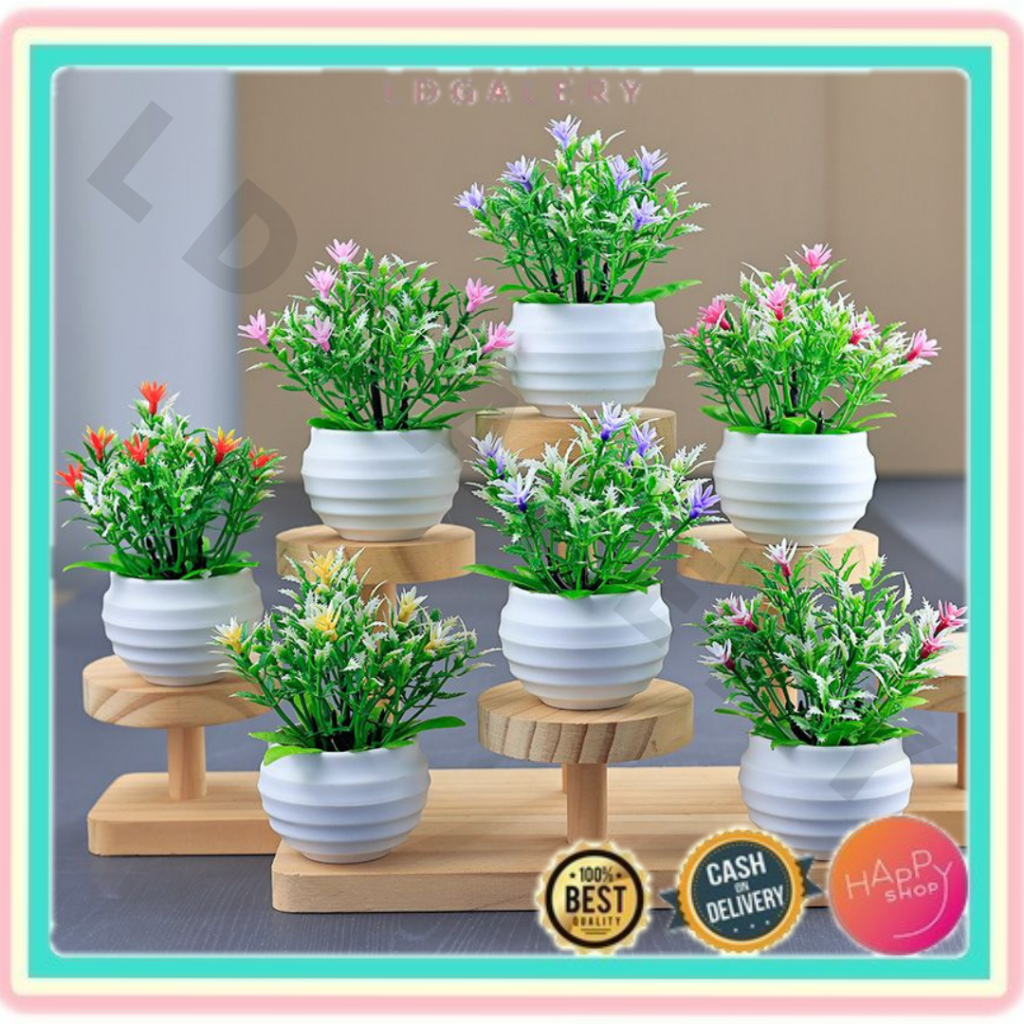 Jual LDG POT103 Bunga Plastik Lotus Mini Tanaman Hias Artificial ...