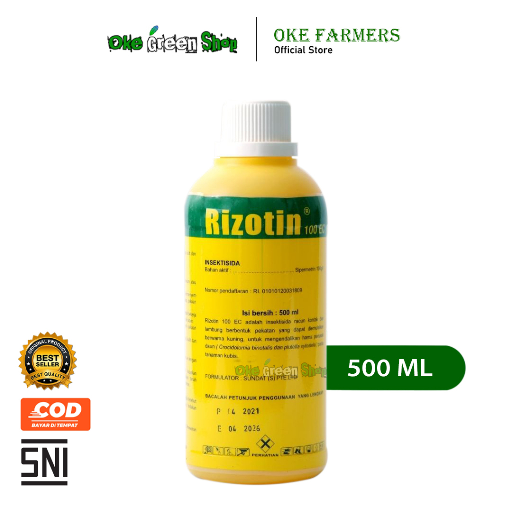 Jual Rizotin 100EC 500ml Insektisida Pembasmi Hama Kutu Ulat Wereng ...