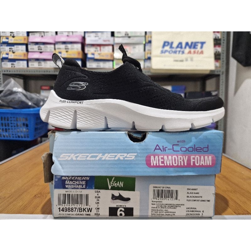 Jual New Arrival Skechers Flex Comfort Grind Time Slip On Sneakers ...