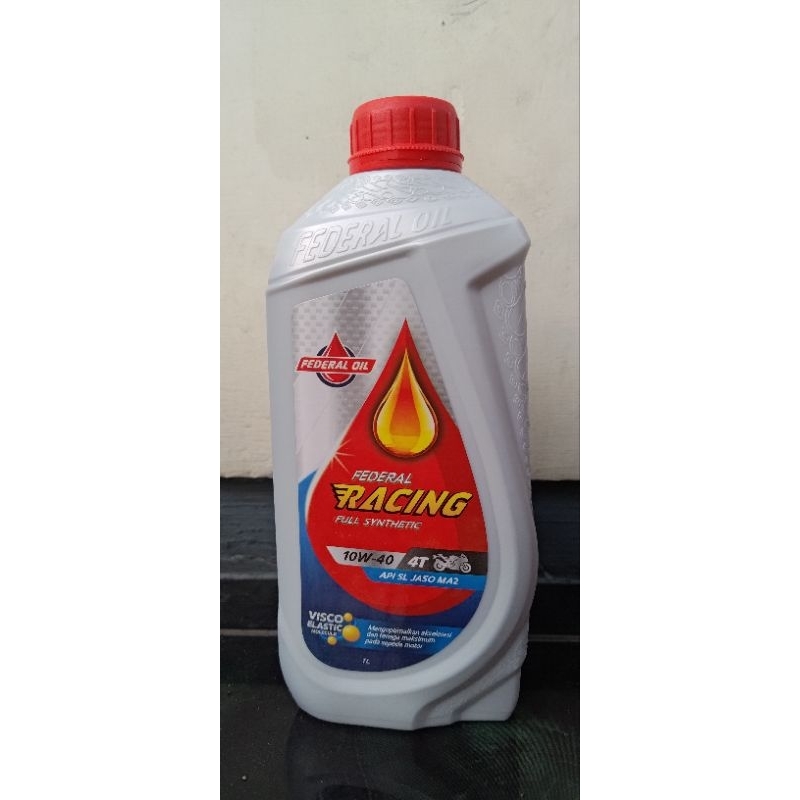 Jual Oli Federal Racing 4T 10W 40 API SL JASO MA2 1 Liter | Shopee ...