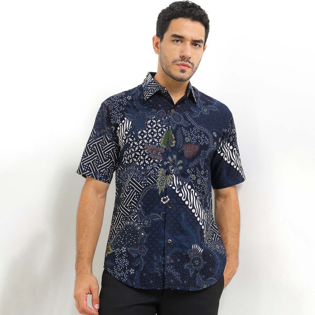 Jual Rianty Batik Premium Pria Kemeja Pendek Slimfit Hem Ryder Ryde ...
