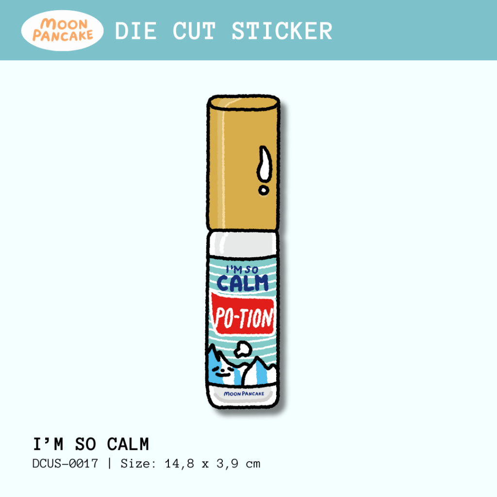 Jual Moon Pancake Die Cut Sticker (Stiker Koper) - I'm So Calm | Shopee ...