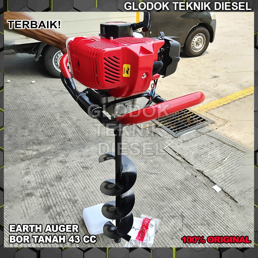 Jual Mesin Bor Lubang Tanah Biopori Earth Auger Dril 63CC + MATA BOR ...