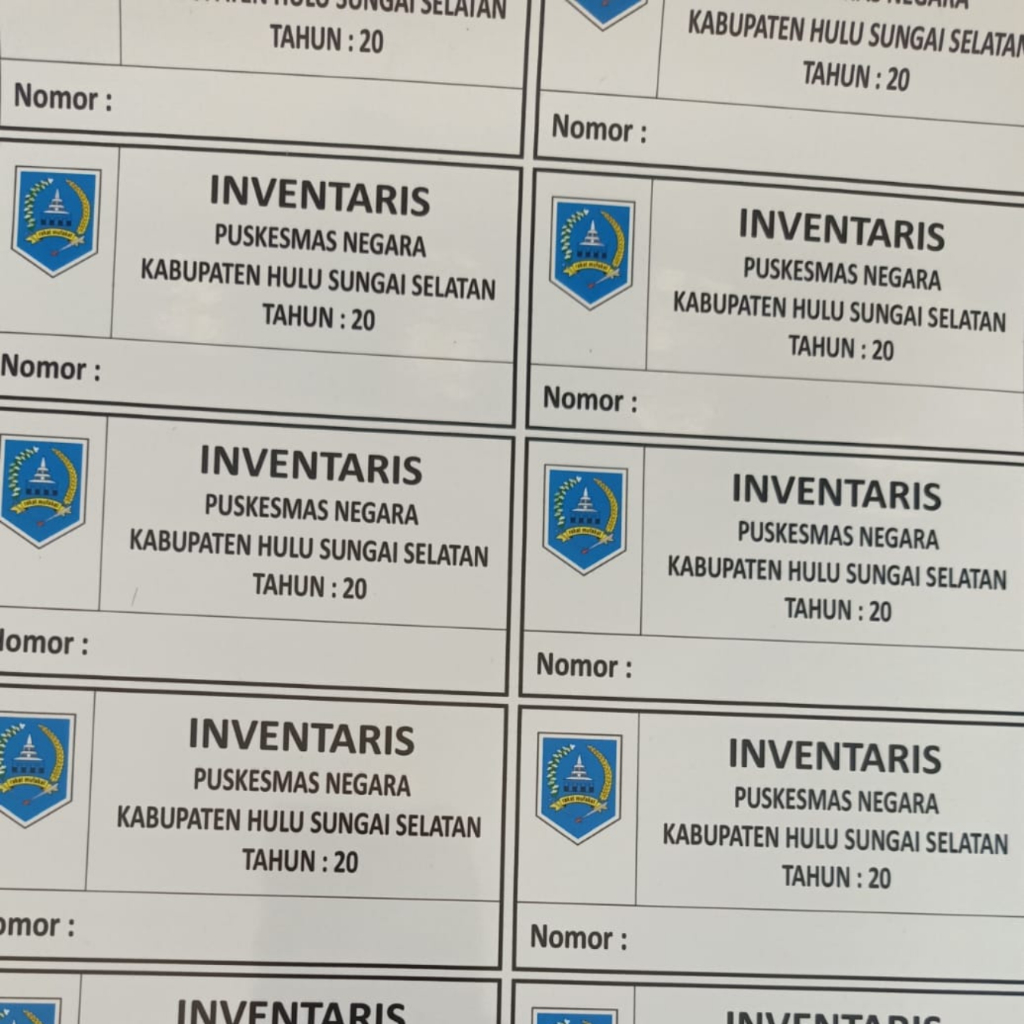 Jual Stiker Chromo Label Inventaris Barang Inventaris Kantor/Sekolah ...