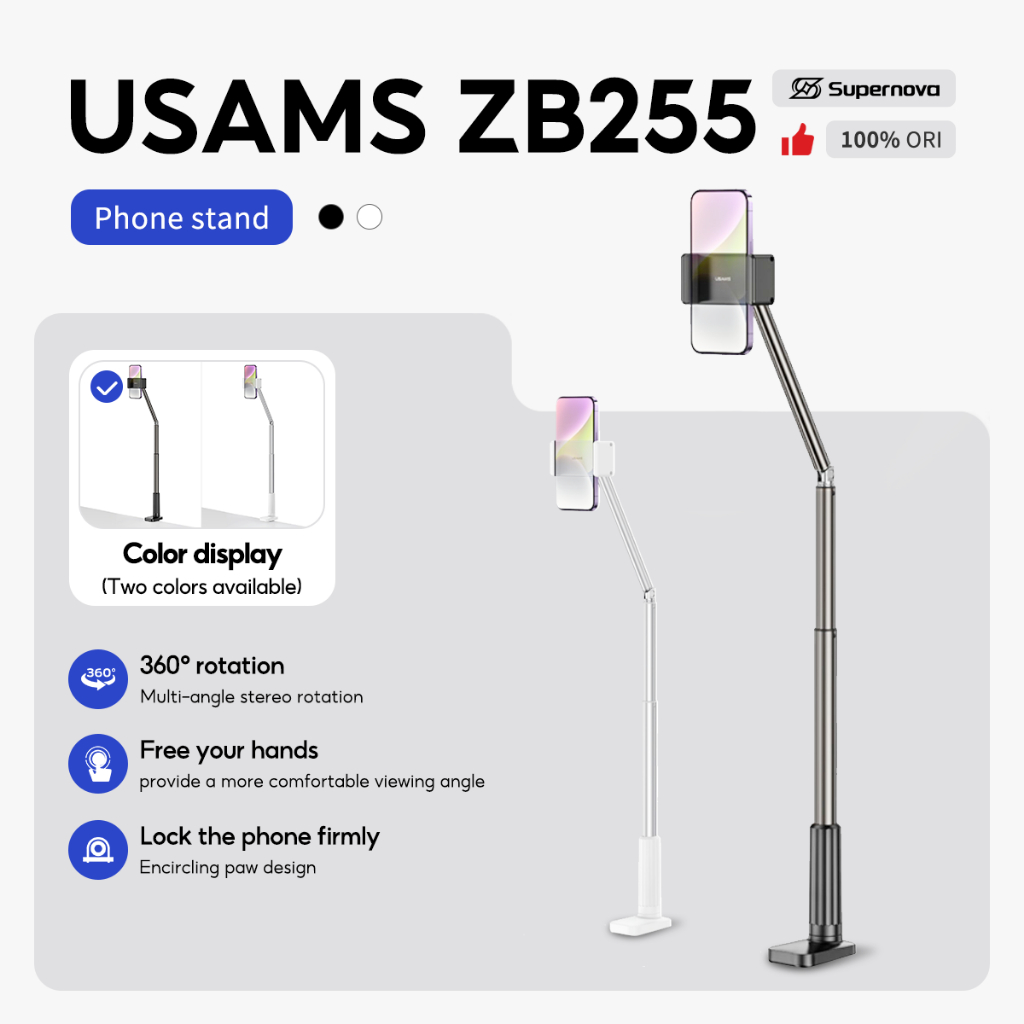Jual Supernova x USAMS Phone Stand ZB255 Adjustable Phone holder Stand ...